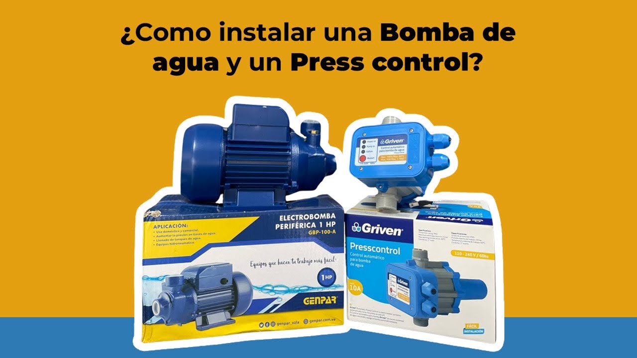 Cómo instalar una bomba de agua con un press control
