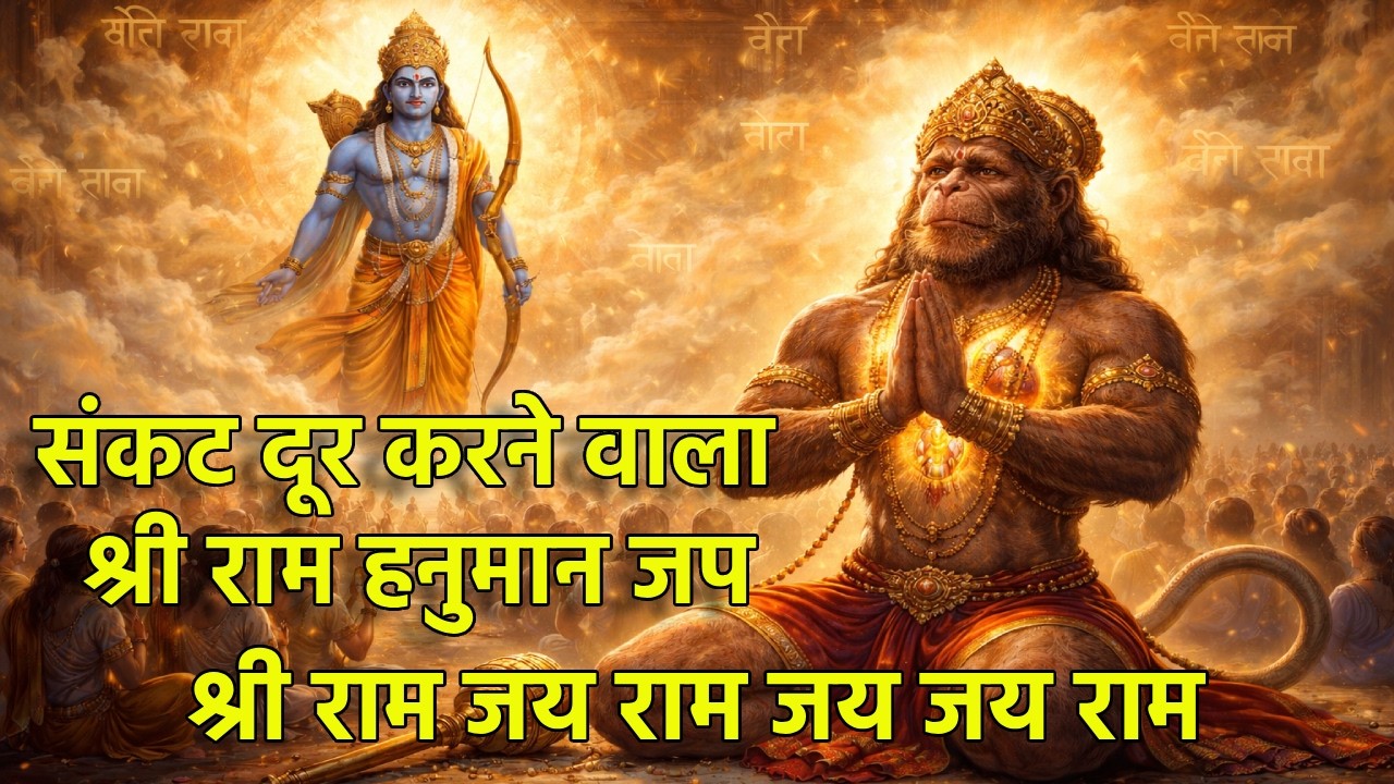 Powerful Shri Ram Hanuman Naam Jaap | 1 Hour Continuous Chanting #bhakti #bhajan #dailychanting