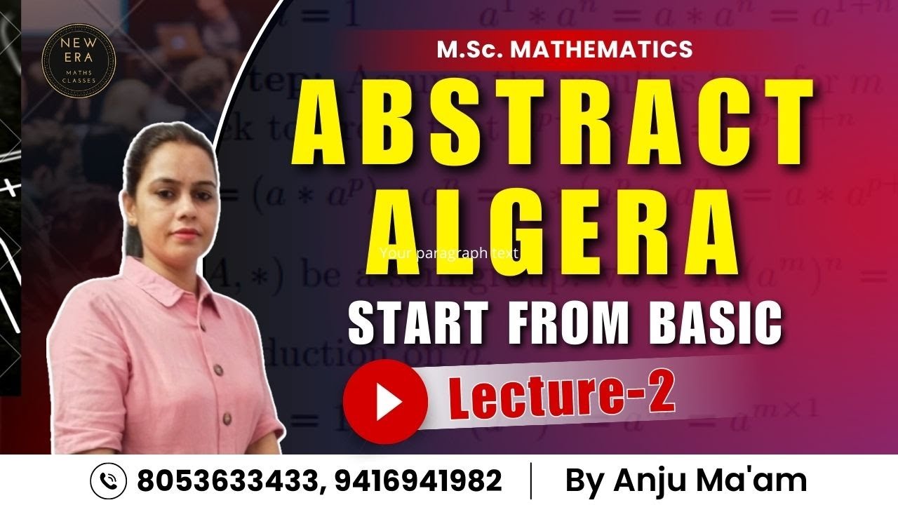 Abstract Algebra | Basic - Homomorphism, Ker-f, Quotient gp etc| M.Sc Maths | New Era Maths Classes
