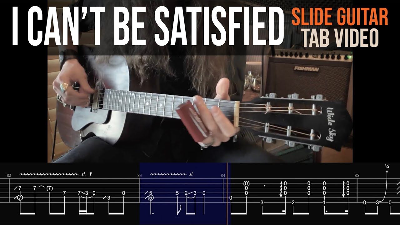 I CAN'T BE SATISFIED (Muddy Waters) • Slide Guitar TAB VIDEO