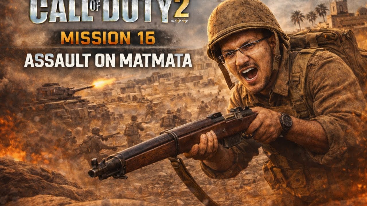 CALL OF DUTY 2 Mission 16 Assault on Matmata HARD Gameplay Bangla | Horrorops Bangla