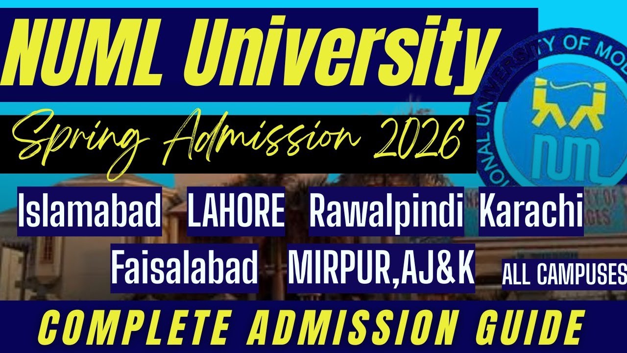 NUML Spring Admission 2026 I NUML Admission Procedure I NUML Admission Test Preparation I NUML Test