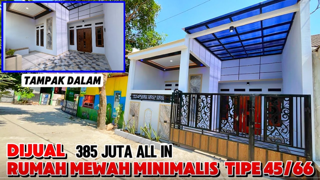 DIJUAL RUMAH CANTIK TYPE 45 /66  || 100% BANGUNAN BARU || HARGA MURAH RP385 JUTA BONUS BALIK NAMA