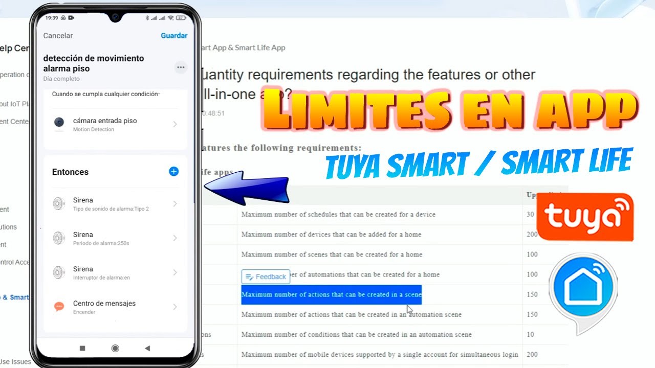 Límites en APP Smart Life |Tuya Smart