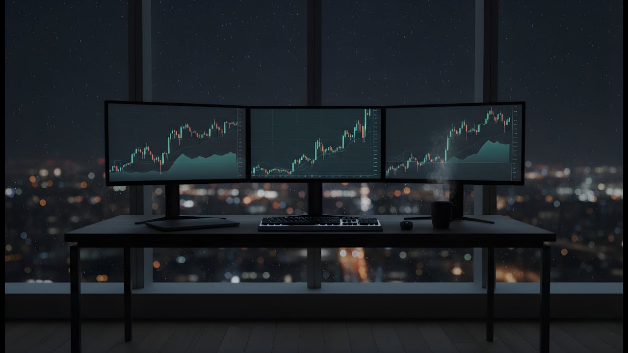 Night Trading Music (3 Hours) — Steady Focus for Market Analysis & Charts