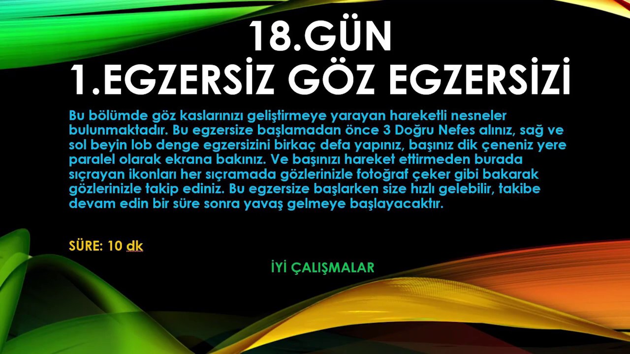 Seçil TÜRKMEN ile Mutlu Beyin -Mutlu İnsan Serüveni - HIZLI OKUMA EGZERSİZLERİ 18.GÜN