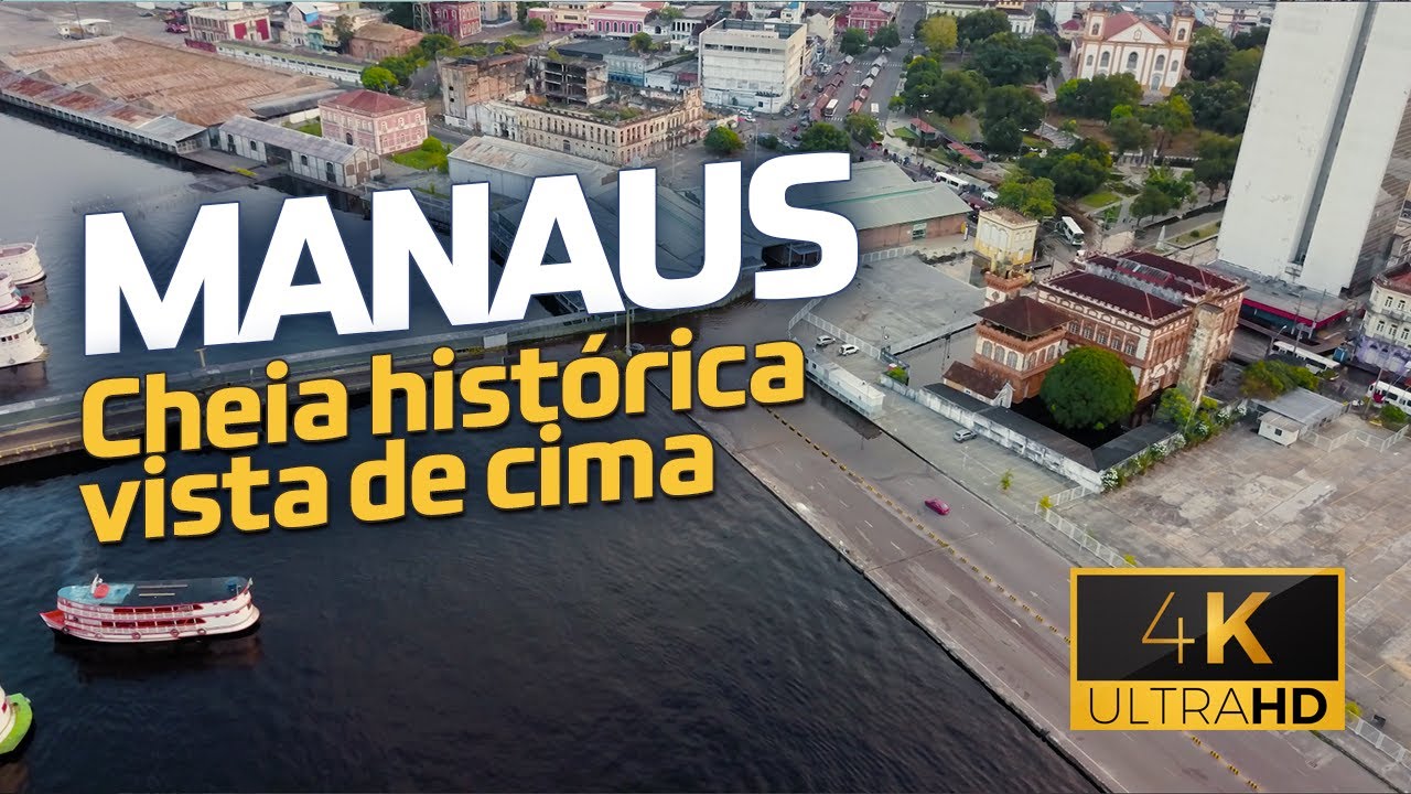 Orla do Porto de Manaus - Passeio A&eacute;reo, cheia recorde 2021
