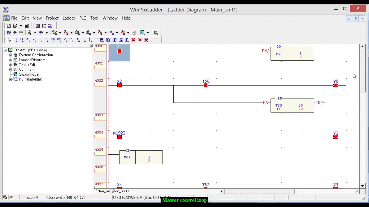 PLC ladder logic programming tutorial# 15: master control loop MC and MCE 