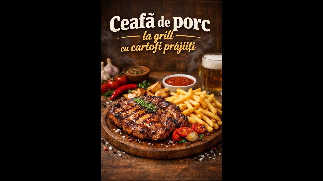 Gătim împreună: Ceafă de porc la grill cu cartofi prăjiți crocanți