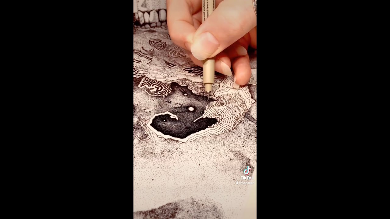 Here are a few dots to unwind to tonight! #ink #stippling #drawing #howtodraw #satisfying #artist