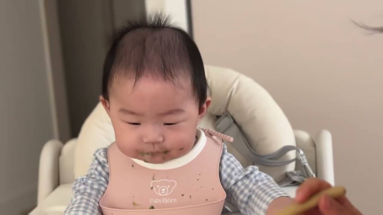 208 이유식 절망편 청경채에 분유섞어줬는데 안드심
