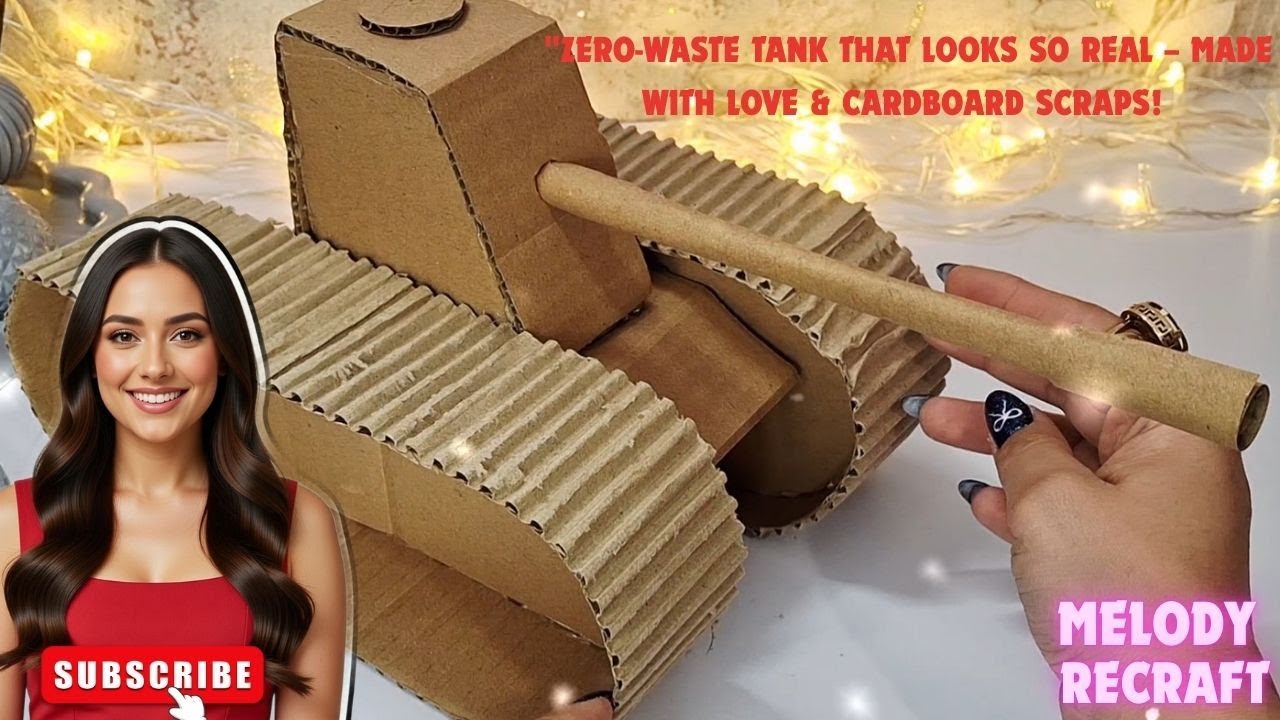 ♻️🚜Zero Waste Tank That Looks SO Real – Made with Love & Cardboard Scraps!