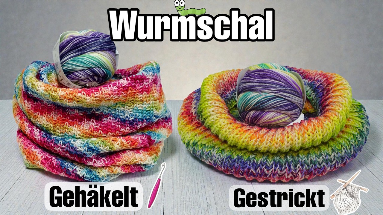 Loopschal / Wurmschal häkeln oder stricken | Einfach & mega gemütlich