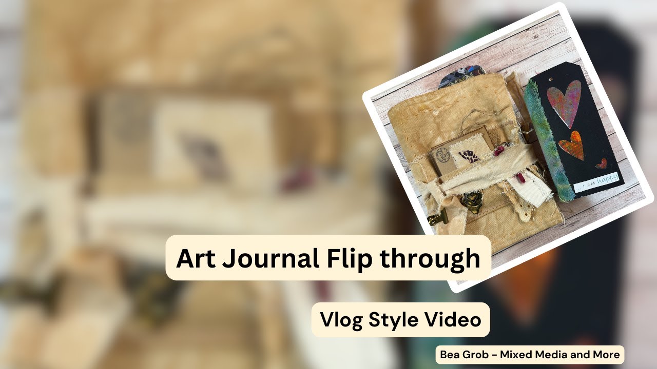 Art Journal Flip Through: Small Tag Journal & Collaboration with Lena from Finland
