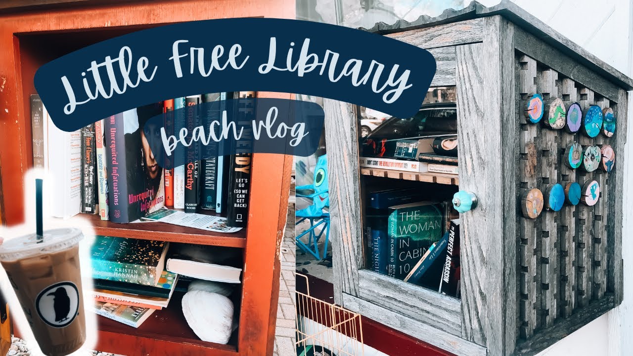 LITTLE FREE LIBRARIES AT THE BEACH! | little free library and book shopping vlog