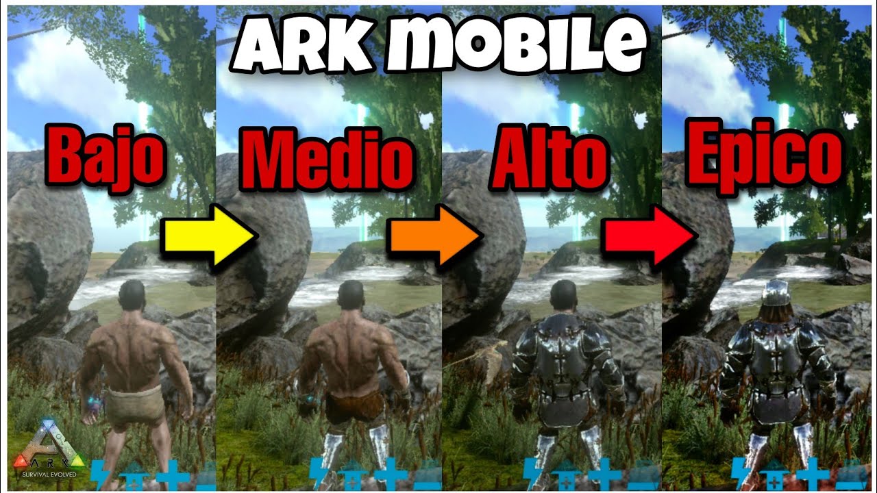 ✅Comparación gráfica de Ark mobile + todos los detalles🤯