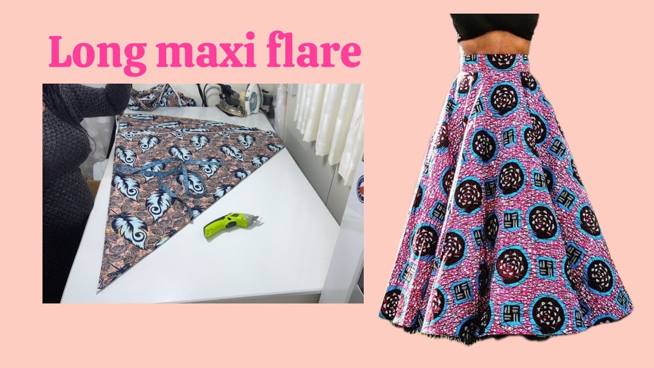 How to cut a flare / maxi flare skirt / circle skirt