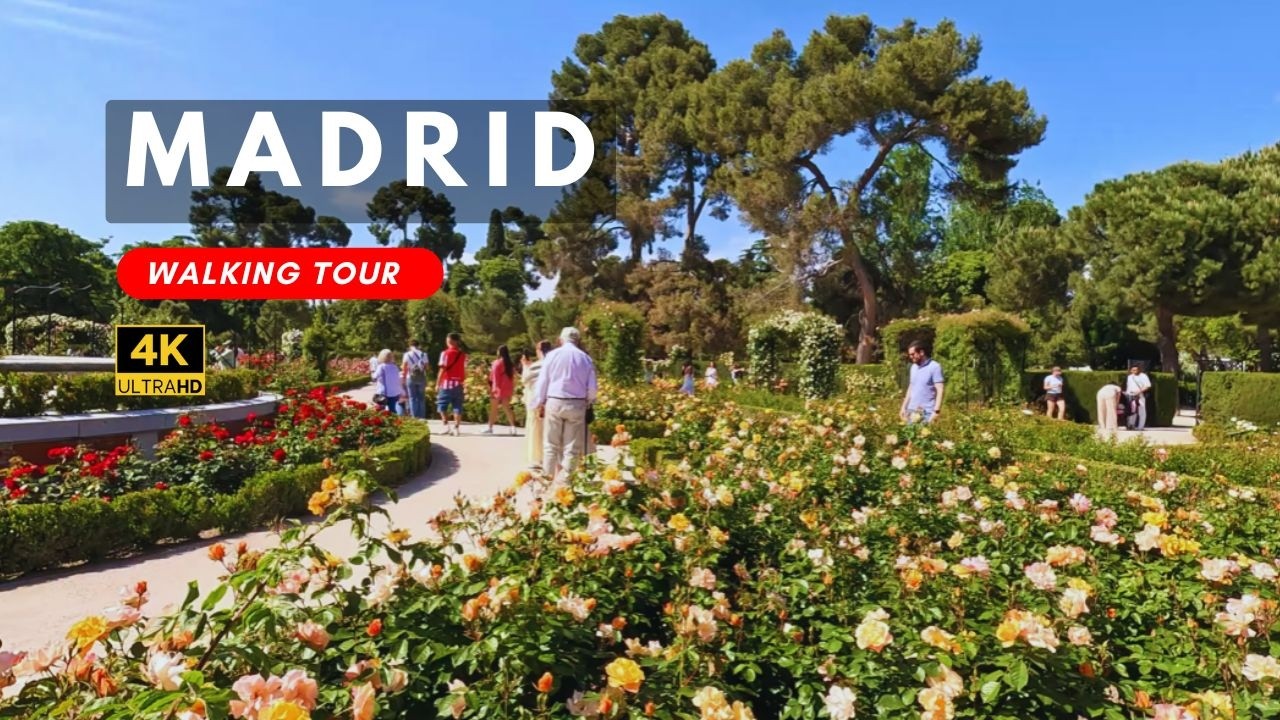 🌸MADRID Spring Walk in 4K | Retiro Park Madrid Walking Tour🌿