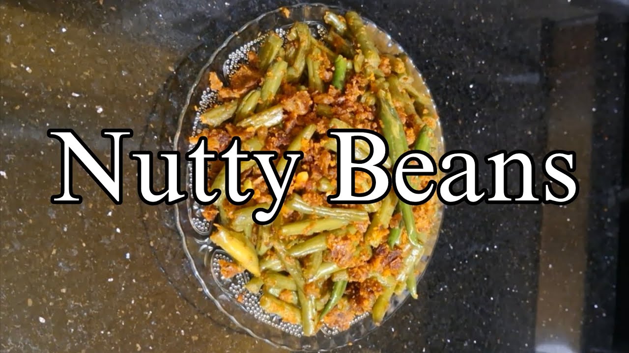 Nutty Beans Recipe | Beans with Peanut & Coconut | Healthy Stir Fry