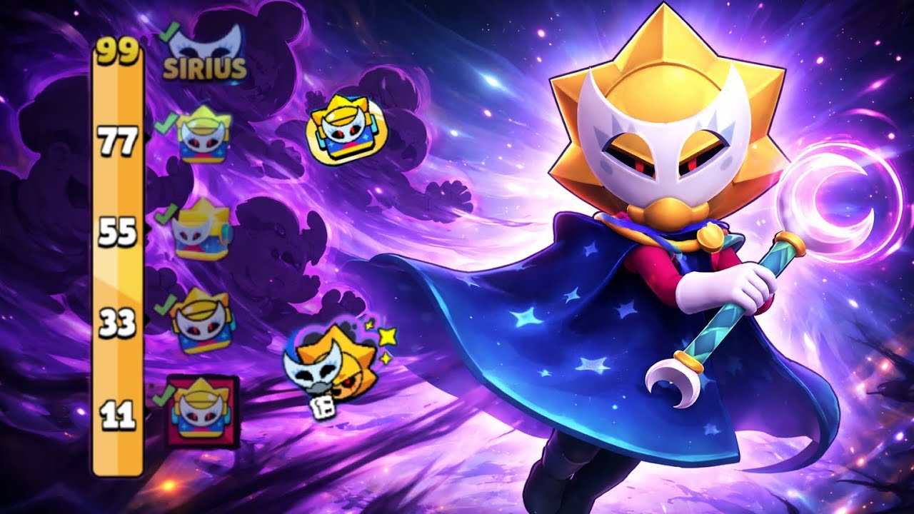 99 Karakterle Maç Kazanıp Sirius'u Aldım🥳-Brawl Stars 