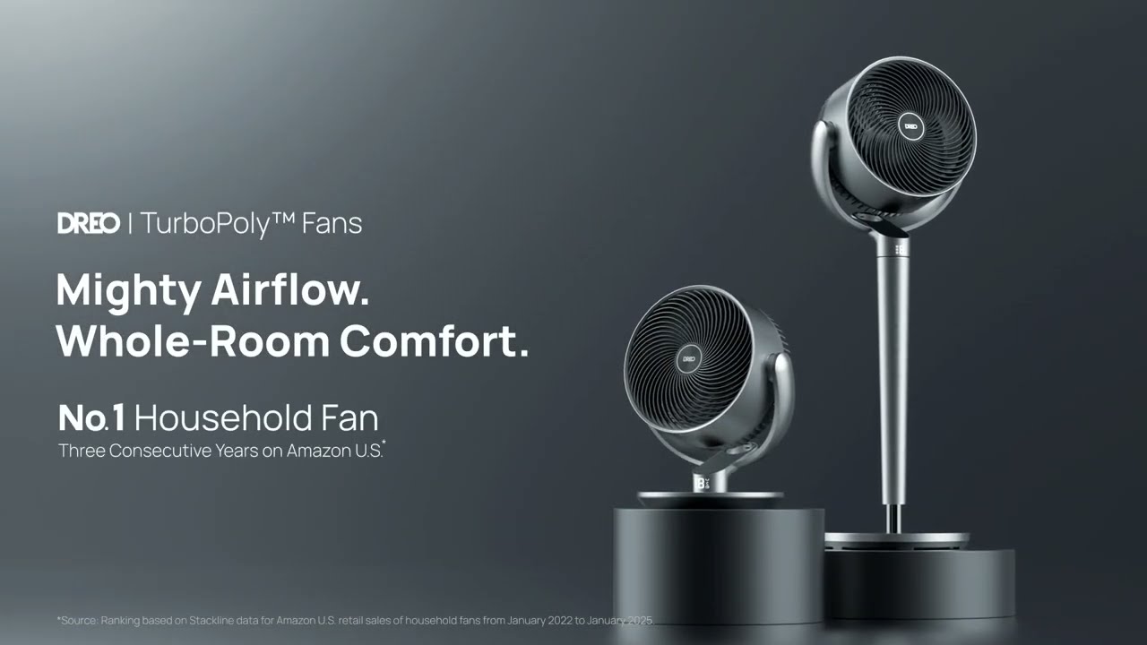 DREO TurboPoly&trade; Fans: Mighty Airflow. Whole-Room Comfort.