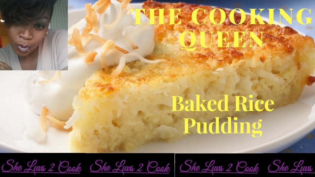 Baked rice pudding