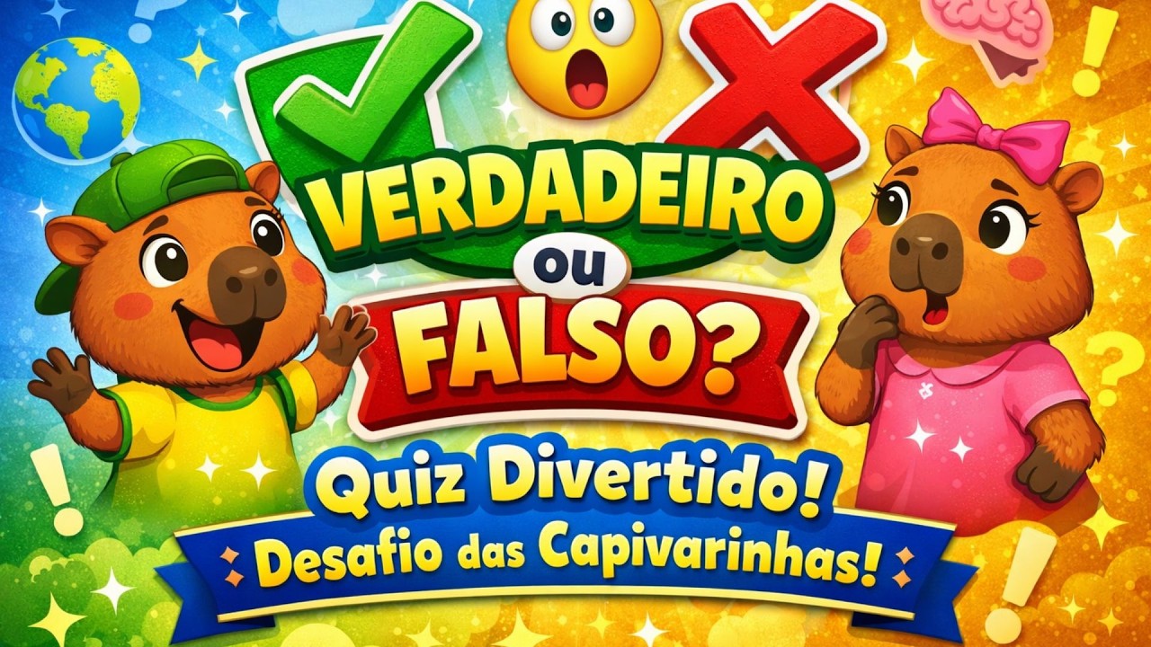1️⃣ QUIZ VERDADEIRO ou FALSO para Crianças 🧠🤯 | Você Consegue Acertar Todos? | Capi Ensina Kids