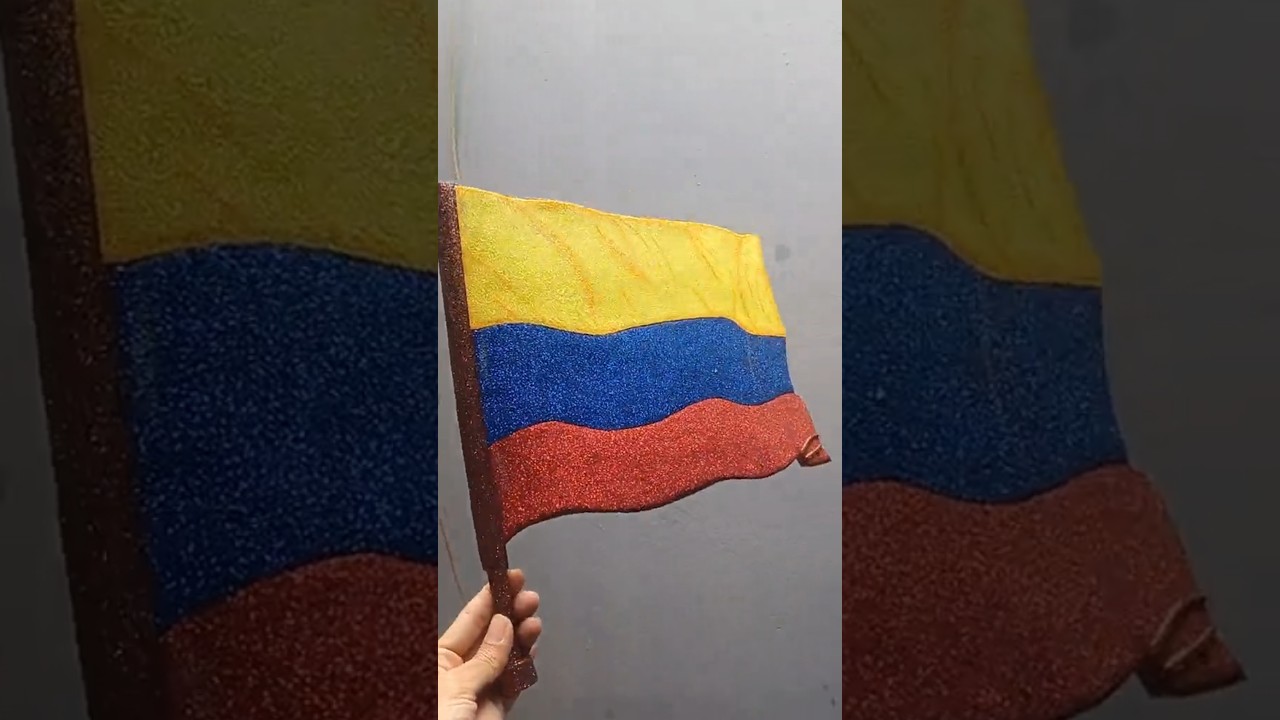 Bandera de Colombia en foami 👩&zwj;🎨🎨🖌 #colombia