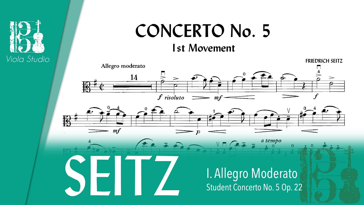 SEITZ - Concerto No  5 in D Major, Op  22, 1st movement | Progressive Tempo Practice
