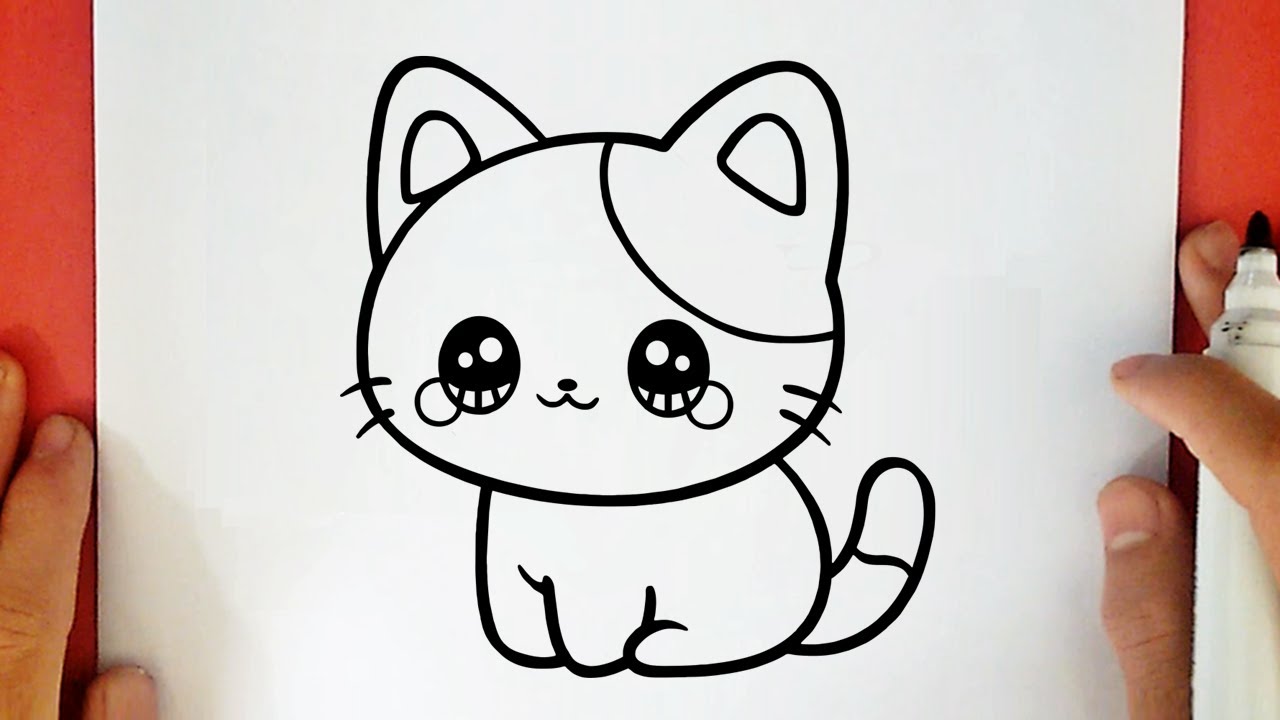 COMO DIBUJAR UN GATITO BEBÉ KAWAII