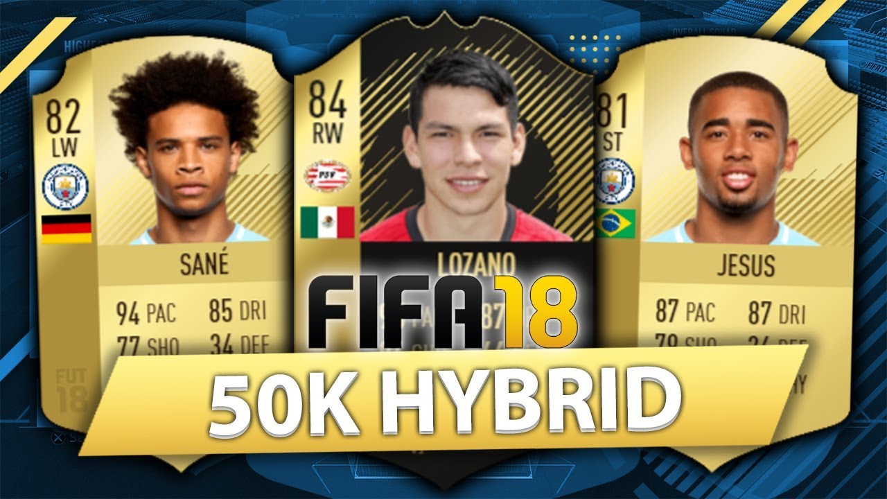 OVERPOWERED 50K HYBRID w/ SIF LOZANO! FIFA 18 SQUAD BUILDER