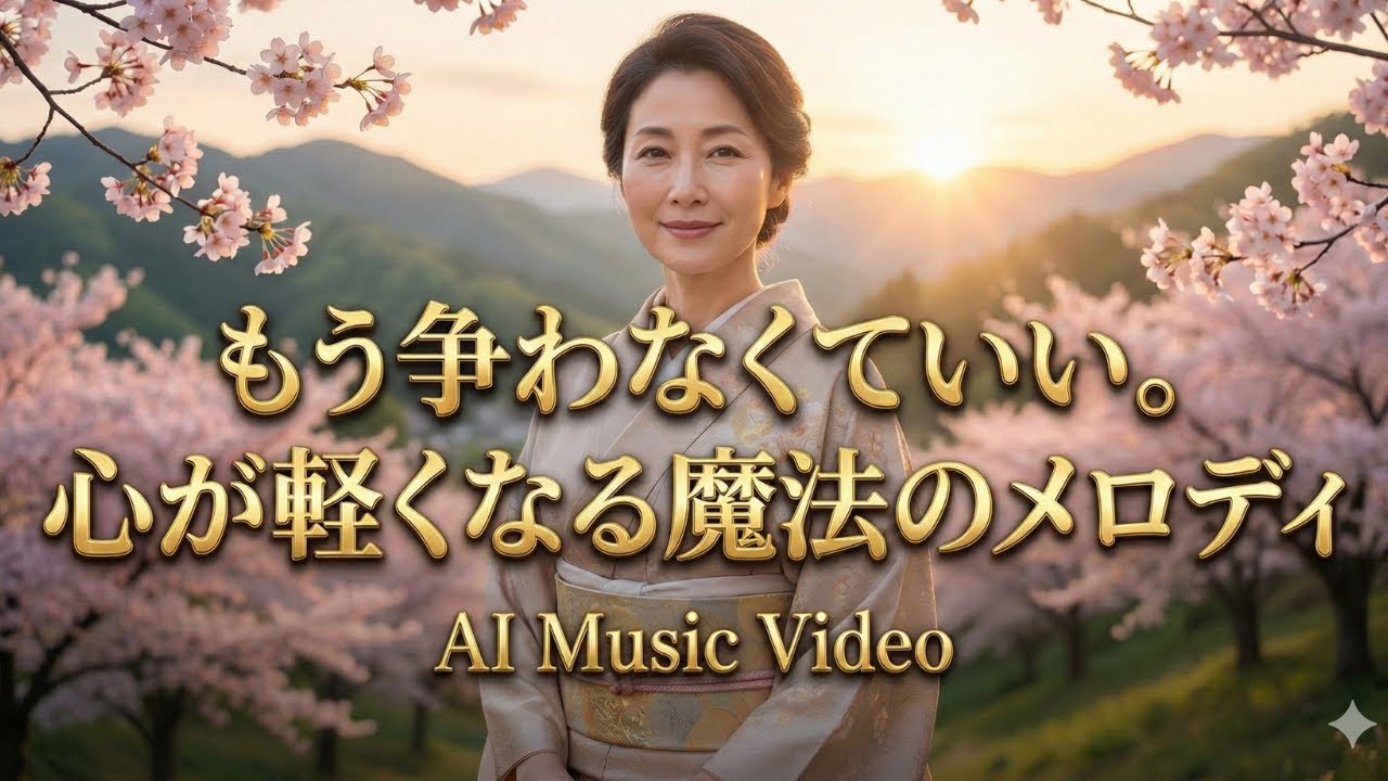 AIが奏でた！日本人の心を歌う「日本に生まれてよかった」と思う瞬間！以和為貴の精神、争わない美学。＜やさしき国に生まれて - 哀愁バージョン＞#愛国 #癒し #ai動画