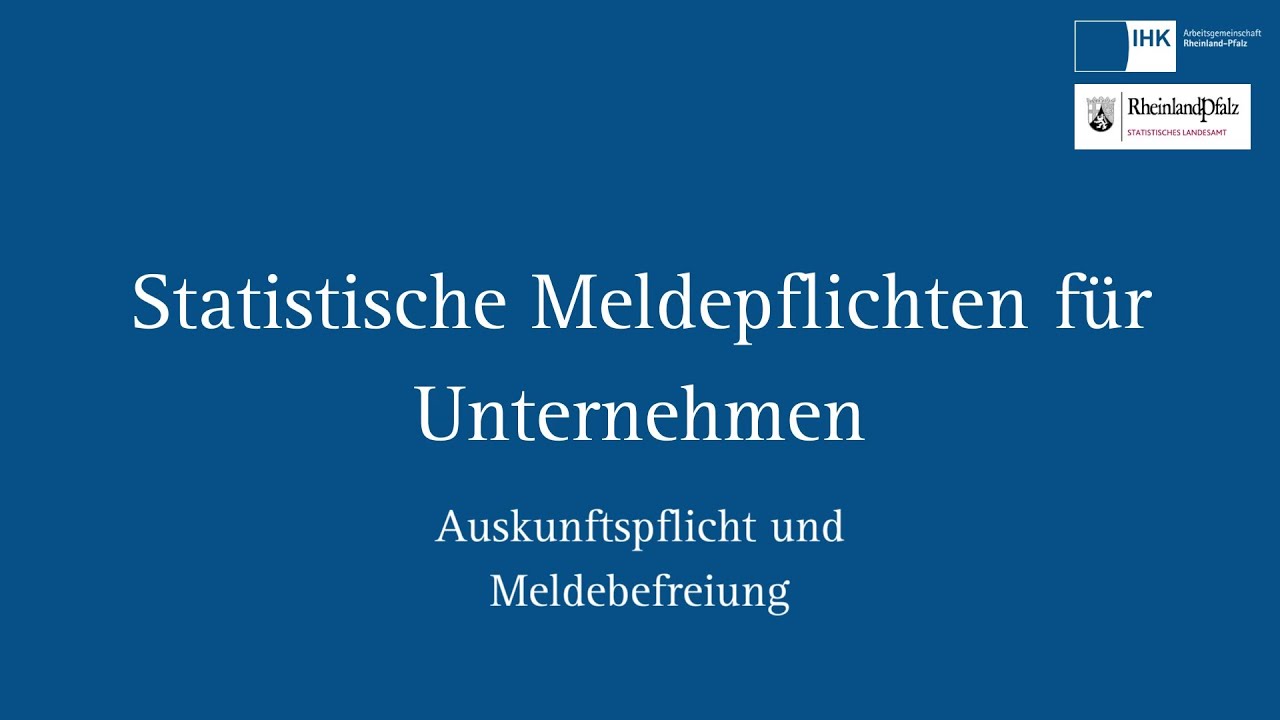 Statistische Meldepflichten Teil 2: Auskunftspflicht und Meldebefreiung