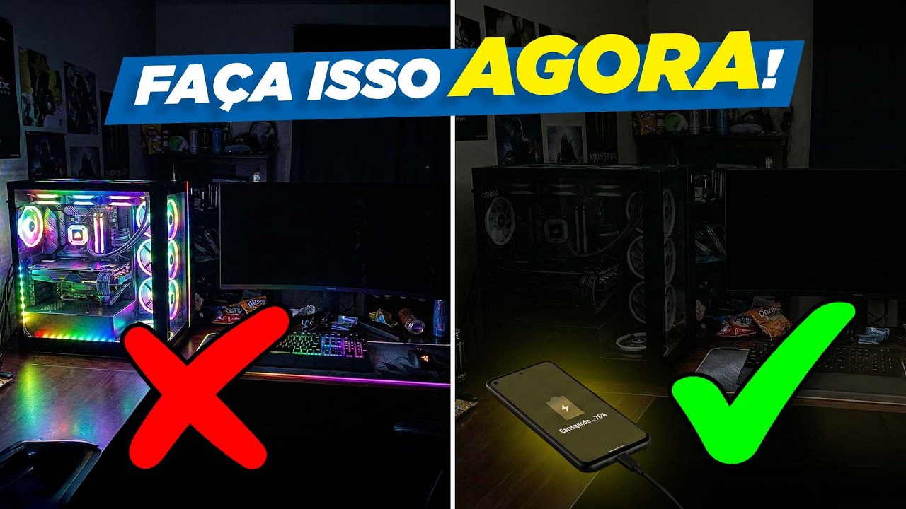 COMO APAGAR OS LEDs com o PC DESLIGADO! ⚡ e ainda carregar o celular