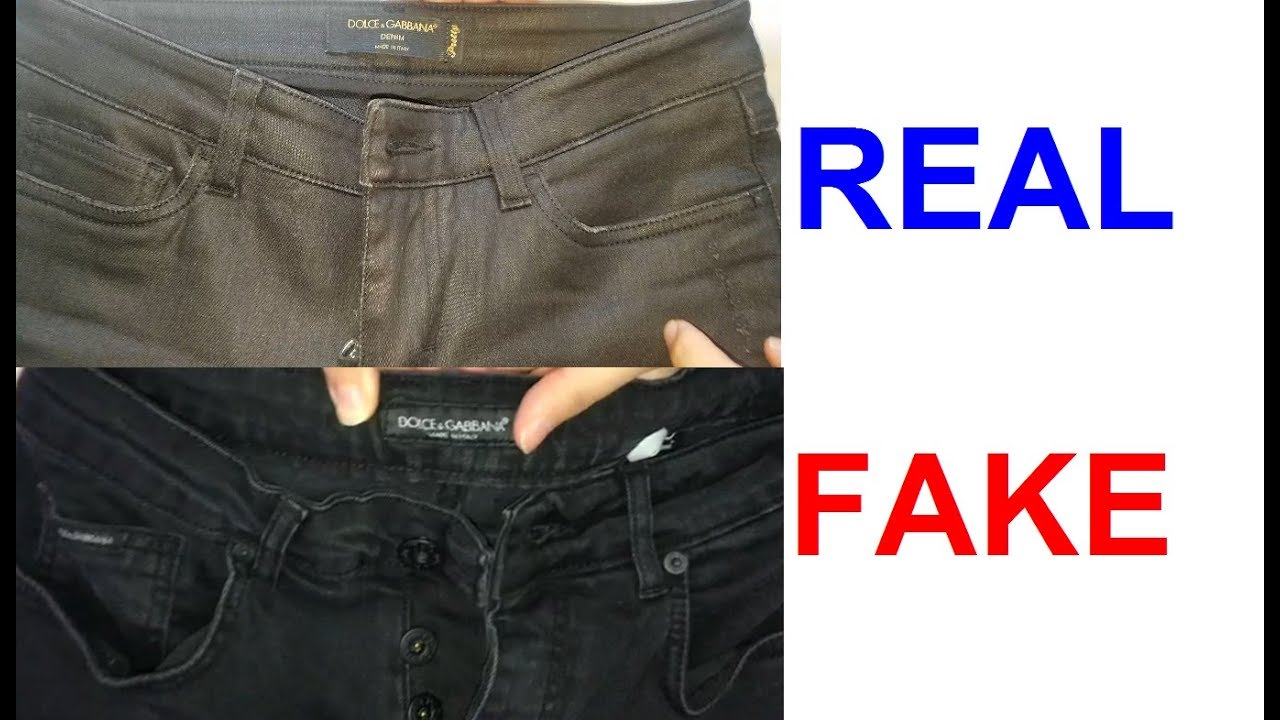 Real vs Fake Dolce & Gabbana jeans. How to spot fake D&G