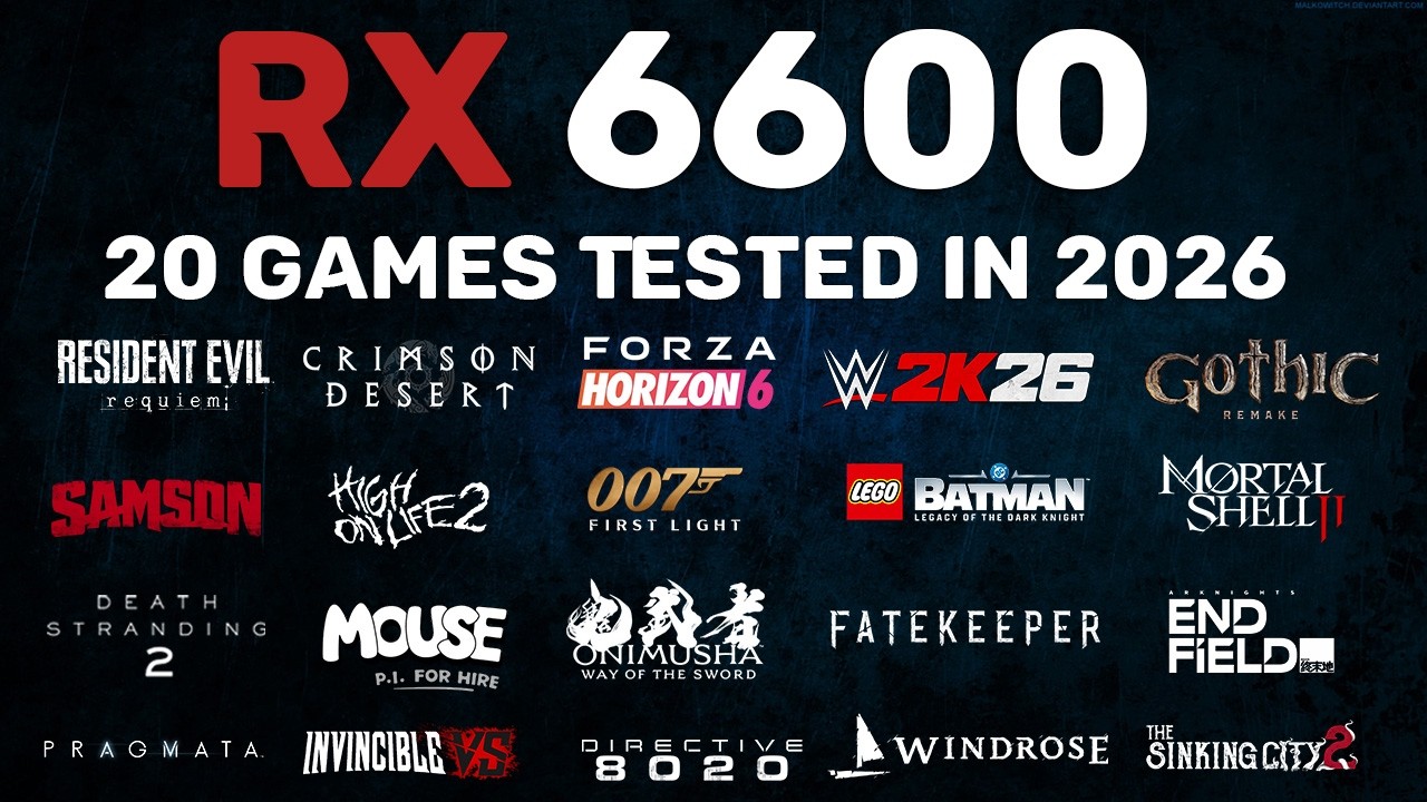 RX 6600 in 2026 - 20 Games Tested - 1080p - FSR 3 & FSR 4 OFF/ON