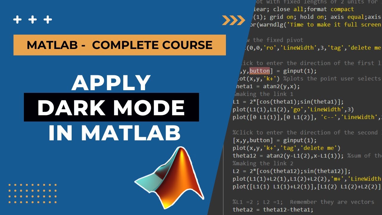 2. How to apply Dark Mode/Dark Theme in Matlab | MATLAB Tutorial for Beginners | Full Course