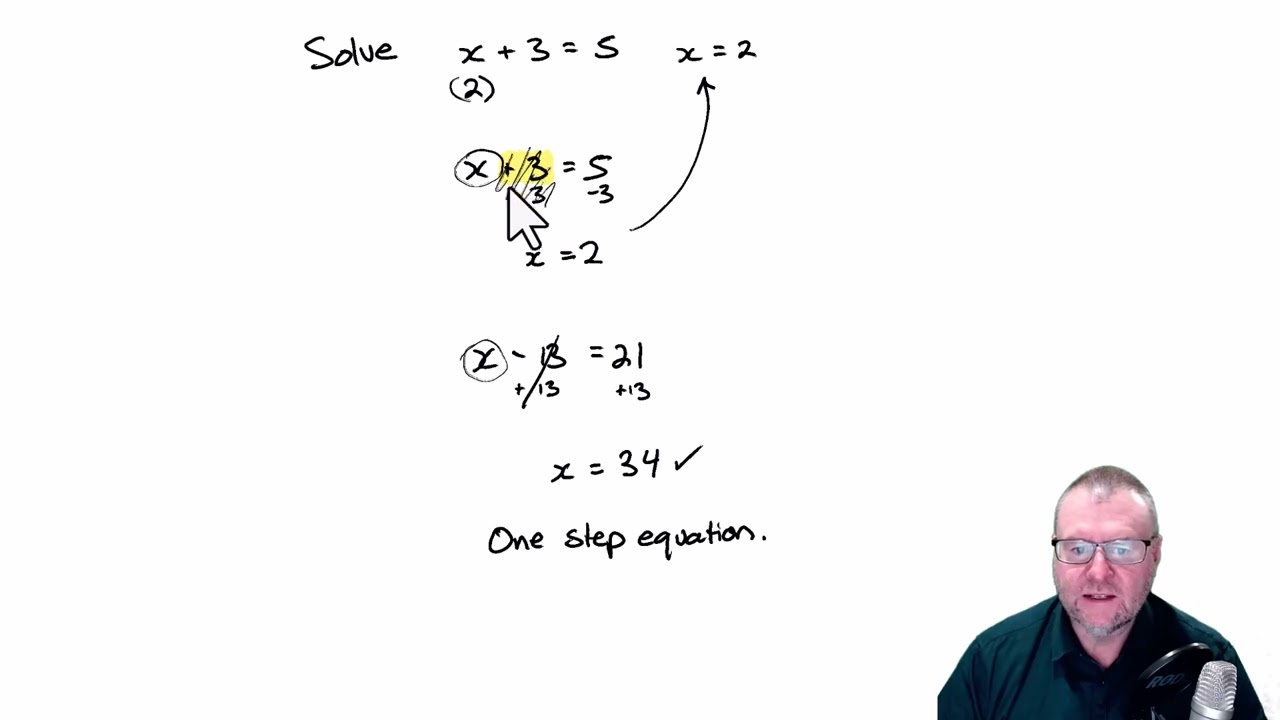 Solving one step equations