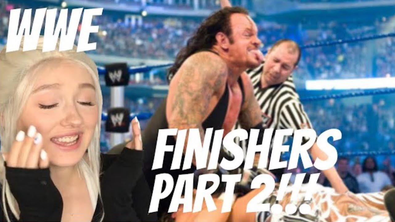 Девушка смотрит WWE - Лучшие финишеры часть 2 РЕАКЦИЯ!!!