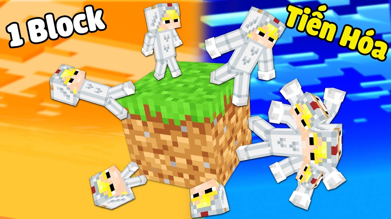 TÔ GÀ THỬ THÁCH 24H SINH TỒN 1 BLOCK TIẾN HÓA TRONG MINECRAFT*MINECRAFT TÔ GÀ TIẾN HÓA