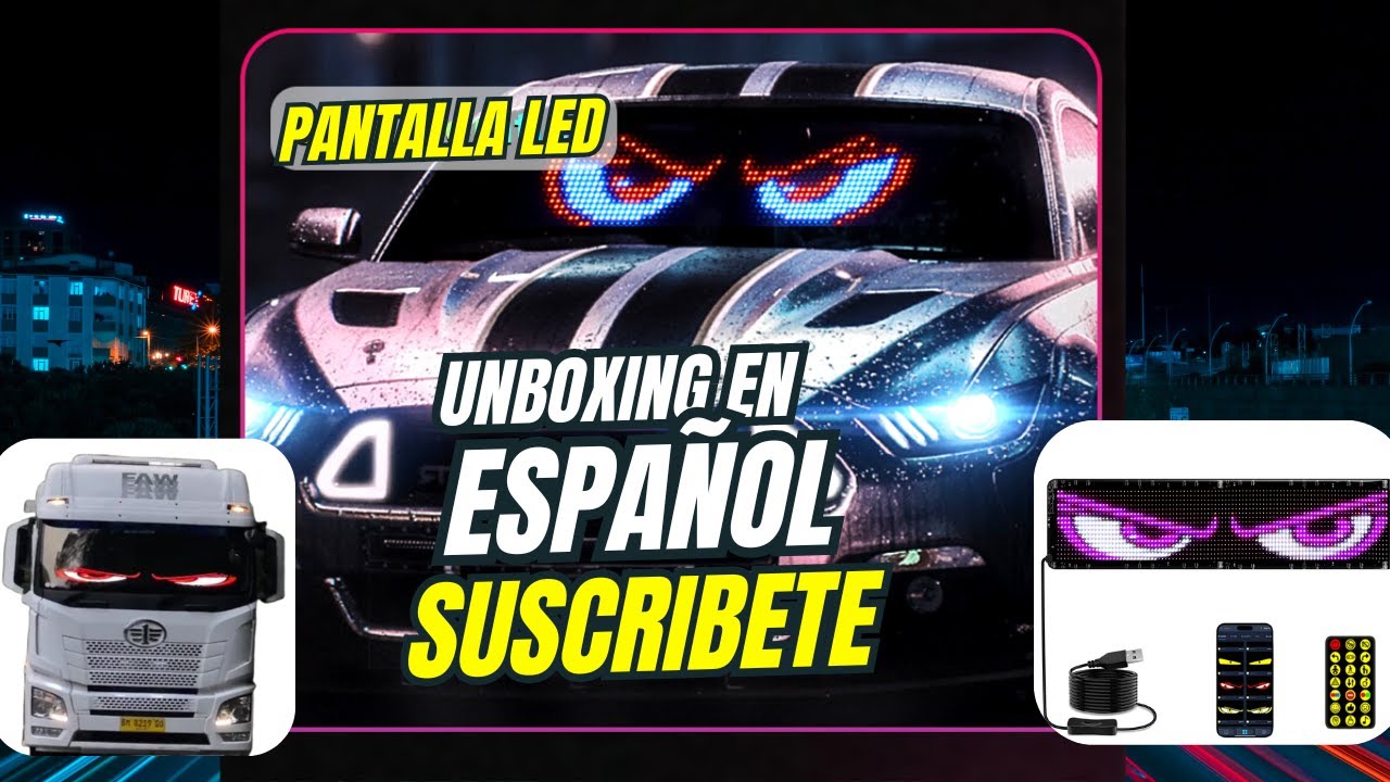 Pantalla LED para autos Personalizable Flexible | Unboxing en español 
