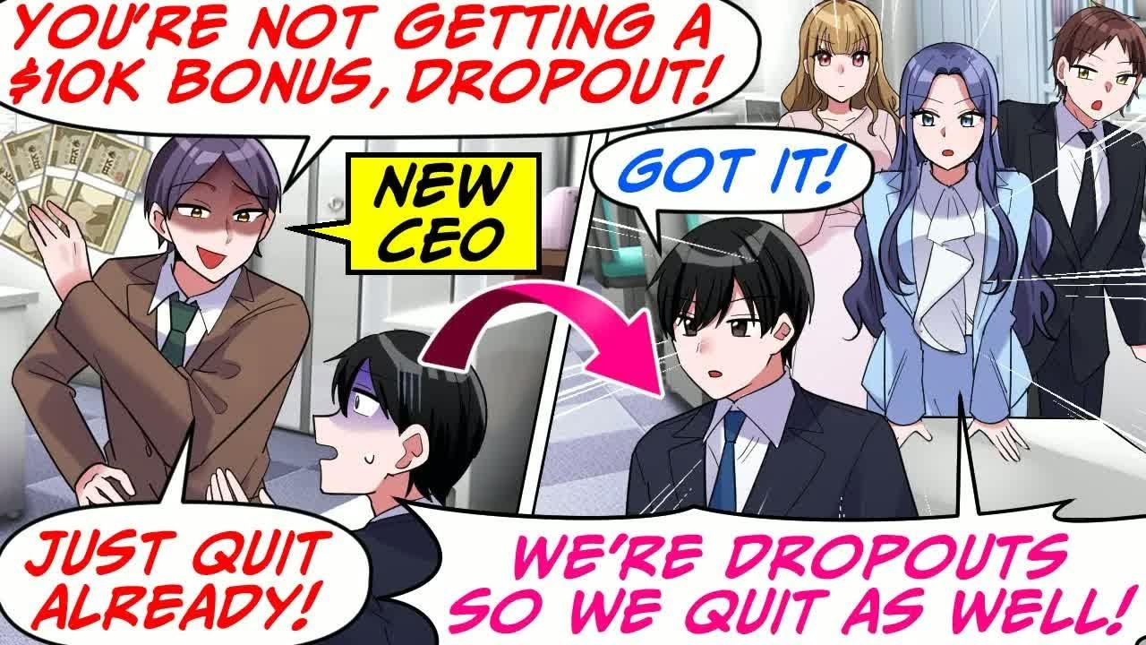 [Manga Dub] The New CEO Called Me a Dropout & Cut My Bonus! But Then, All the Top Employees…