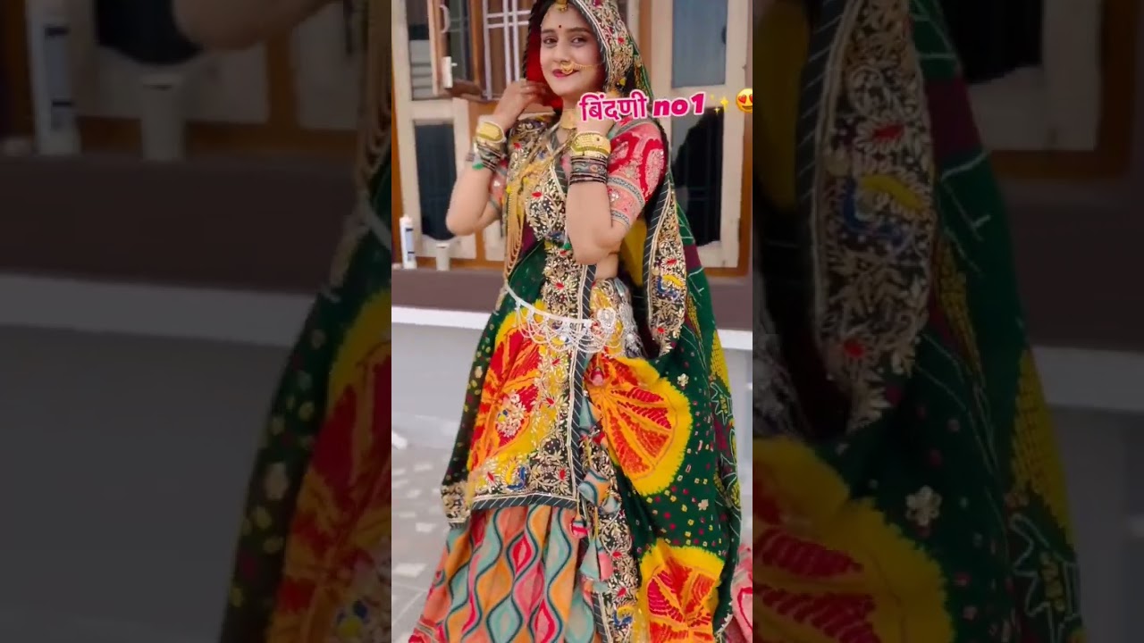 trending lahnga with chunri shekhawati dress #viralvideo #rajasthani #youtube #shorts #outfit