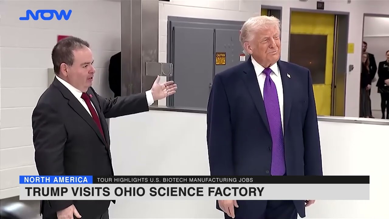 Трамп посетил научный завод в Огайо.