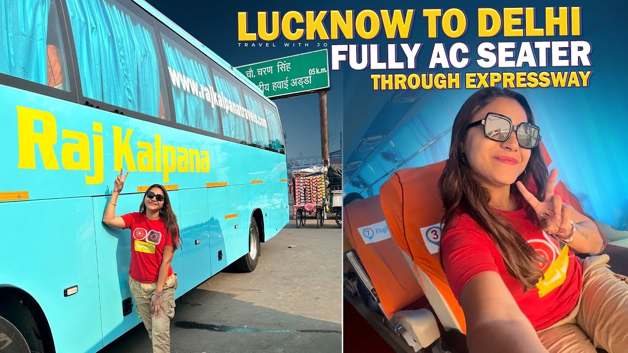 Lucknow To Delhi Luxury Bus Journey || Raj kalpana Travels || Bus Vlogs || Travel with Jo