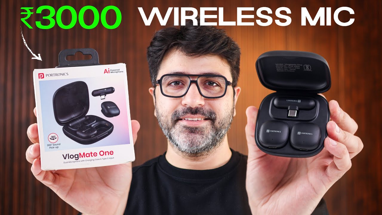 Mobile Wireless Mic for YouTube Videos under 3000 | Portronics VlogMate One