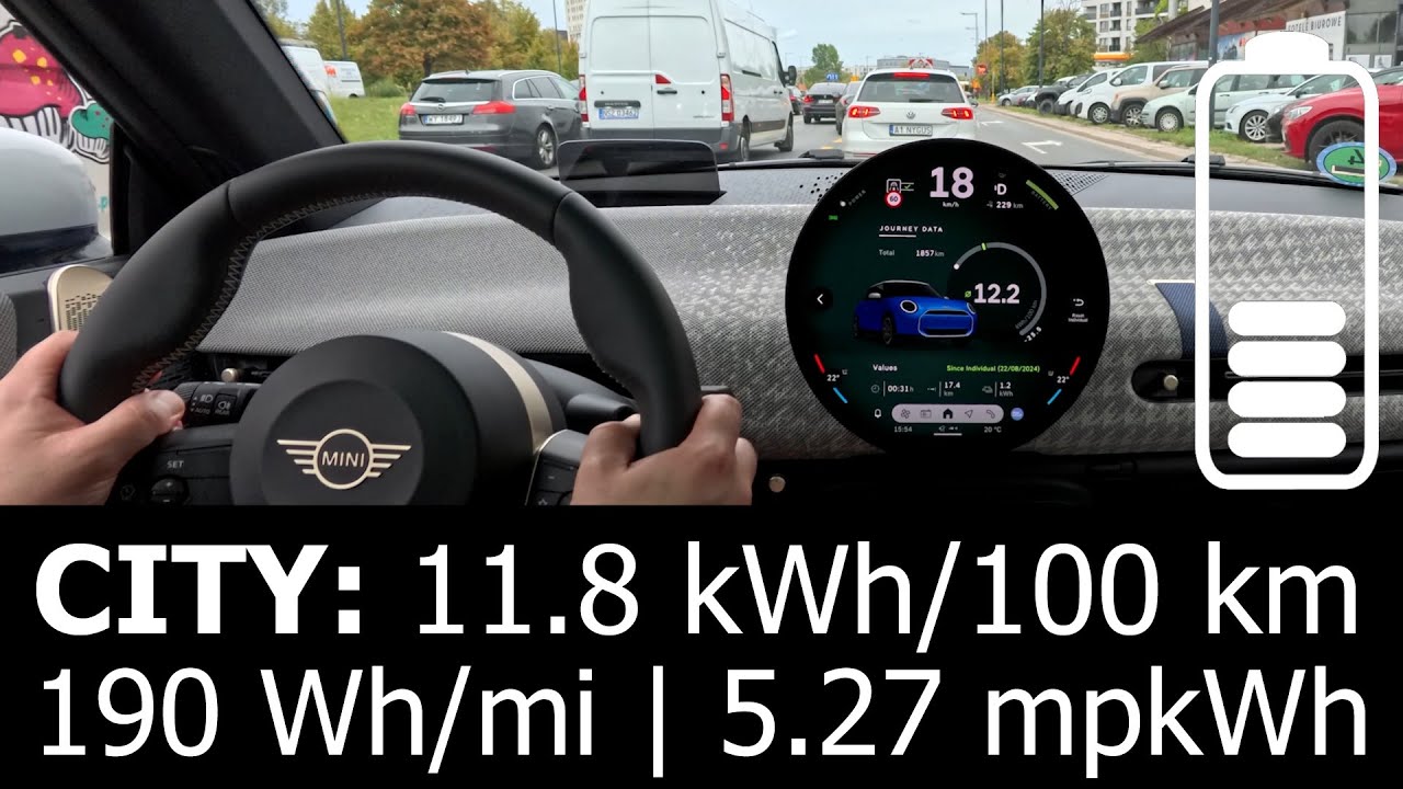 2025 MINI Cooper SE: CITY energy power consumption economy test range mpkWh kWh/100 km mi electric