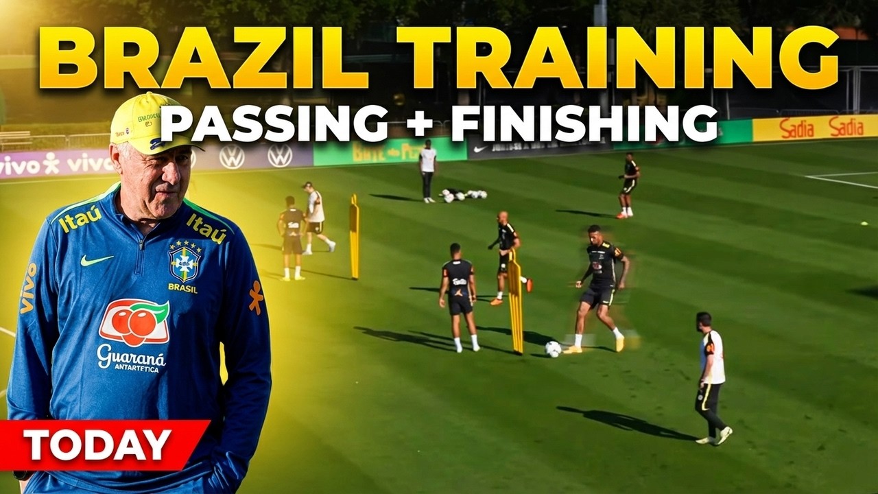 🔰 📢Brazil National Team Training Today / Passing + Finishing Drills