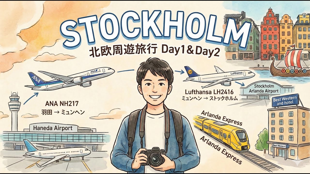 [SWE] 🇸🇪 Trip to Stockholm via Munich (Dec 23-24, 2025) Ep.156