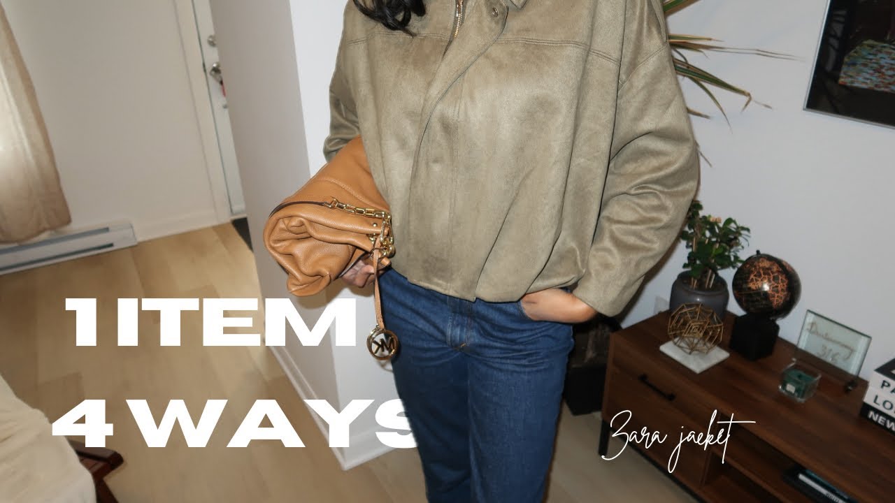 1 Item, 4 Ways — Styling the Zara Suede Effect Bomber Jacket | Minimalist Style Lookbook